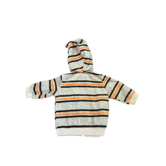 VTG Disney Baby Embroidered Striped Tigger Fleece Hooded Jacket with Ears 6/9 Mo - Picture 4 of 7
